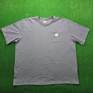 Carhartt Tshirt Mens 2XL Gray Loose‎ Fit Heavyweight Workwear Casual K87 BLS